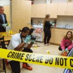 A simpler way to advance ALL IN THE DETAILS: New England Institute of Technology students, from left, Ray Angell, Shaun Mactavious, Courtney Beauchamp and Mikayla Guarino, learn how to process a crime scene as part of the school's criminal justice degree program. / PBN PHOTO/RUPERT WHITELEY