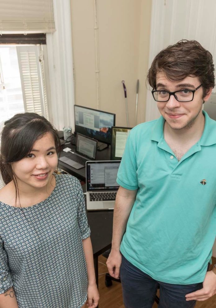 DIGITAL DUO: Evan Ehrenberg, CEO, and Sol Chen, chief technology officer, are co-founders of Xperii Corp., a new platform that connects researchers with individuals interested in participating in research. / PBN PHOTO/MICHAEL SALERNO
