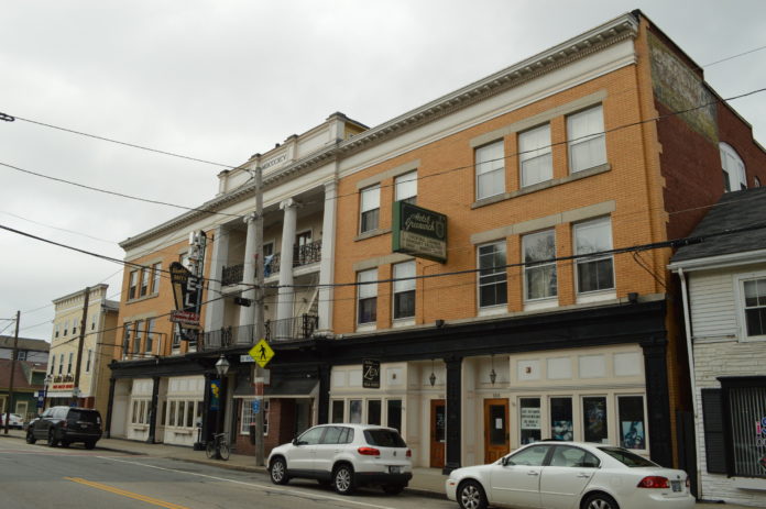 MAIN STREET in East Greenwich was one of seven statewide community streetscape projects awarded a Main Street Rhode Island Streetscape Improvement Fund grant. The $32,400 will be used to improve the sidewalk and trees in the town's commercial district. / PBN PHOTO/NICOLE DOTZENROD