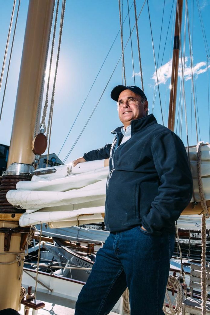 John Hirschler founded Sightsailing of Newport in 1990. Other than a small company on Goat Island, Sightsailing was the first company along the waterfront in downtown Newport to offer regularly scheduled sailing cruises to the public. / PBN PHOTO/RUPERT WHITELEY