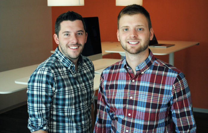 DYNAMIC DUO: Earlier this year Bryan Roberts, left, and Ryan Buttie, who grew up near each other in Cumberland, launched Luminous LLC, a creative agency in Providence that offers design, marketing and video-production services. / COURTESY LUMINOUS LLC