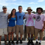 Underwater baselines established by URI students after Hurricane Sandy UNIVERSITY OF Rhode Island doctoral students, from left to right, who are involved in the ocean floor mapping project: Casey Hearn, Monique LaFrance Bartley, Sean Scannell, Nicholas Englehart and Mitchell Kennedy. Scannell graduated this year with a marine affairs degree from URI; Englehart and Kennedy earned degrees in geological oceanography. Hearn and Bartley are Graduate School of Oceanography doctoral students. / COURTESY MONIQUE LAFRANCE BARTLEY