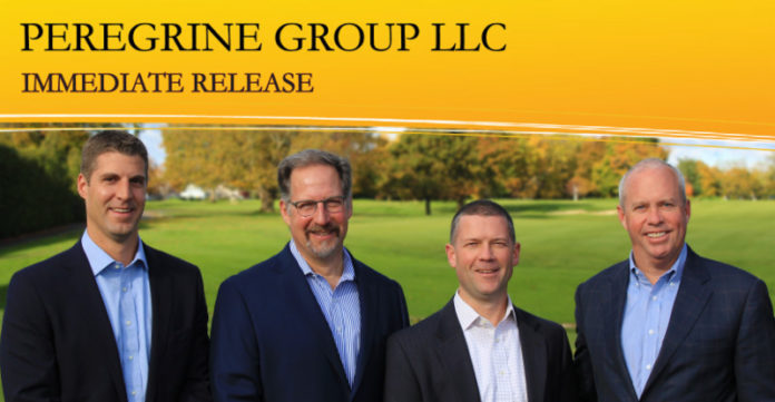 FROM LEFT to right, the principals at East Providence-based Peregrine Group LLC, Eric Busch, Jordan Stone, Samuel Bradner and Colin Kane. East Providence-based Peregrine Group has merged with Rustpoint Advisory in East Greenwich. Busch, principal of Rustpoint, is joining Peregrine’s leadership team as partner. / COURTESY PEREGRING GROUP LLC