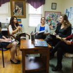 MAKING A DIFFERENCE: Sojourner House staff, including from left, Executive Director Vanessa Volz, Manager of Immigration Advocacy Gloria Greenfield, Director of Operations Sarah DeCataldo, intern Grace McClenticy and Volunteer Coordinator Elizabeth Dugan, are focused on finding solutions to domestic and sexual violence through advocacy and ministering to the needs of victims. / PBN PHOTO/RUPERT WHITELEY