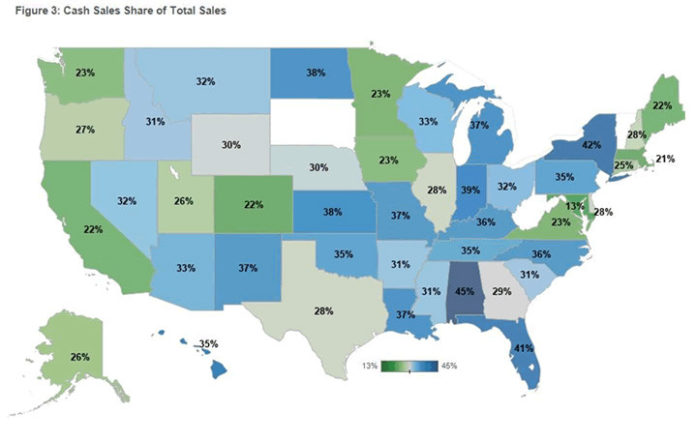 CORELOGIC SAID cash sales fell over the year in the Providence-Warwick-Fall River metropolitan area in August. / COURTESY CORELOGIC