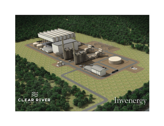 A RENDERING of the proposed natural gas-powered electrical plant in Burrillville. Invenergy Thermal Development LLC is hoping to strike a deal with Woonsocket city officials to purchase water so the company can cool generators at its much-debated power plant. / COURTESY INVENERGY LLC