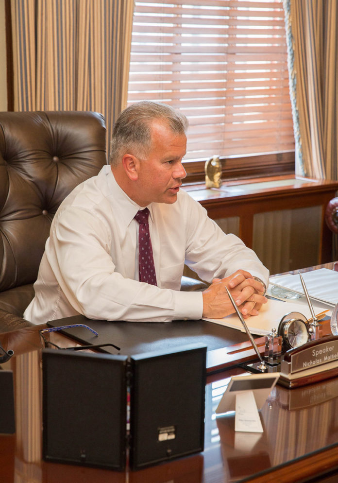 HOUSE SPEAKER Nicholas A. Mattiello has said that eliminating the car tax is his priority in the coming year.  / PBN FILE PHOTO/TRACY JENKINS 