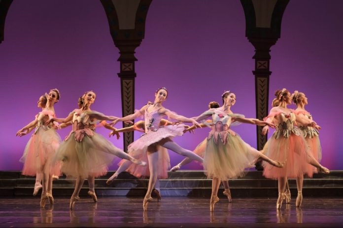 DANCERS PERFORM "The Waltz of the Flowers" in the Festival Ballet's annual production of The Nutcracker. Costumes, including for this dance, are being contributed by ballet companies across the country after word spread about the theft of Festival Ballet's Nutcracker costumes from a Pawtucket storage facility last month. / COURTESY FESTIVAL BALLET