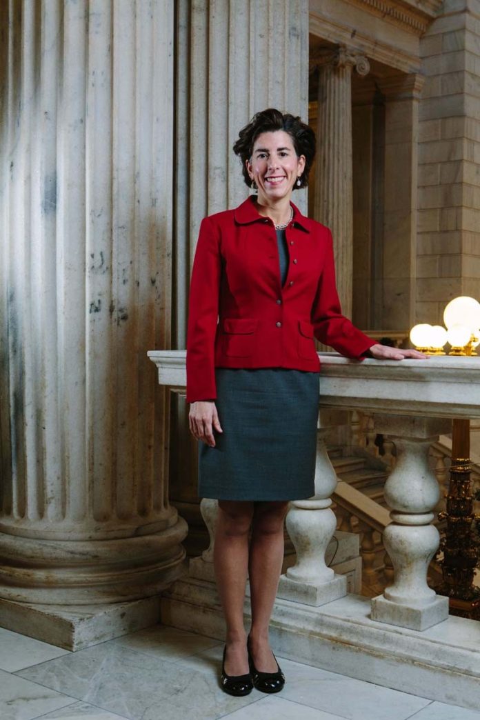 GOV. GINA M. RAIMONDO has created a new higher education student aid program called Rhode Island's Promise. The program, which will cost $30 million when fully operational, will cover tuition and fees for roughly 8,000 Rhode Island natives attending any one of the state's three public colleges. / PBN FILE PHOTO/RUPERT WHITELEY