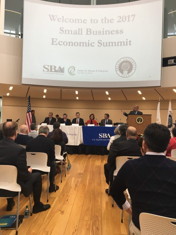 THE 2017 Small Business Economic Summit was held Friday at Bryant University in Smithfield. / PBN PHOTO/EMILY GOWDEY-BACKUS