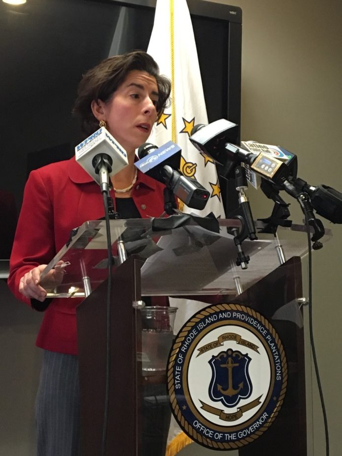 GOV. GINA M. Raimondo announced Thursday she will establish a Rhode Island Manufacturing Advisory Council, as part of a budget year priority to encourage growth in the industry.
 / PBN PHOTO/EMILY GOWDEY-BACKUS