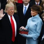 DONALD J. TRUMP WAS SWORN IN as the 45th president of the United States on Friday. Next to him is his wife, Melania. / BLOOMBERG NEWS PHOTO