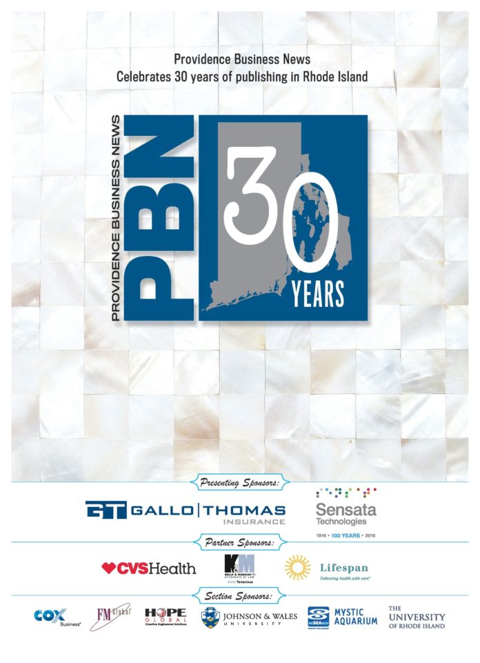 THE 30TH ANNIVERSARY BOOK published by Providence Business News in May 2016 was one of three first-place wins for PBN in the New England Newspaper and Press Association's 2017 Better Newspaper Competition. Winners were announced Feb. 24 and 25 in Boston. 