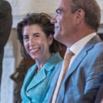 For Raimondo, it’s people that matter A BIG WIN: Gov. Gina M. Raimondo, while not able to lure General Electric's global headquarters to Rhode Island (the multinational chose Boston for its new home), was happy that the company decided to locate some of its new GE Digital operations in Providence. Here she is seen with GE Chief Financial Officer Jeffrey S. Bornstein. / PBN FILE PHOTO/MICHAEL SALERNO