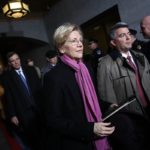 SENATE REPUBLICANS barred Democrat Elizabeth Warren from the rest of the debate Tuesday night over President Donald Trump’s attorney general nominee, Alabama Senator Jeff Sessions, after she read a 1986 letter attacking him by Coretta Scott King. / BLOOMBERG NEWS PHOTO