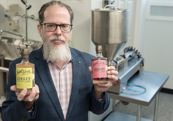CONVENIENT COCKTAILS: Bootblack Brand owner Paul Kubiski hopes to simplify homemade alcoholic drinks with his cocktail syrups. / PBN PHOTOS/MICHAEL SALERNO
