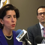 Buck stops at the top with state’s flawed UHIP rollout NEXT STEPS FORWARD: Gov. Gina M. Raimondo, flanked by Acting Director of the Department of Human Services Eric J. Beane, delivers the summary of a 30-day review of the flawed rollout of the state's UHIP system, including what steps the state will take going forward. / PBN PHOTO/EMILY GOWDEY-BACKUS
