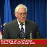 PRESIDENT DONALD Trump signed an order on Monday restricting entry into the U.S. by people from six predominantly Muslim countries. Shown is U.S. Secretary of State Rex Tillerson. / BLOOMBERG NEWS PHOTO