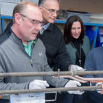 With an eye to the future,Tanury educates, empowers AN ENGAGING WORKPLACE: A significant investment in workforce development yields improved quality and lower costs at Tanury Industries. Examining a newly copper-plated hand rail for a private jet are, from left: George Morse, quality-control manager; Dwight Annese, sales representative; Tracey Silva, aviation project manager; and Joe Accaoui, executive vice president of operations. / PBN PHOTO/MICHAEL SALERNO