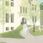 NEW ENTRYWAYS into Wilson Hall — the future Friedman Hall — will create new pathways to the College Green and Simmons Quadrangle and make the heavily used building fully accessible to individuals with disabilities. / COURTESY BROWN UNIVERSITY