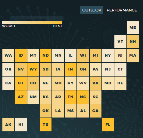 index RHODE ISLAND RANKED 36th for its economic outlook and 48th for its economic performance, according to the 10th edition of Rich States, Poor States, released Tuesday by the American Legislative Exchange Council. /COURTESY ALEC