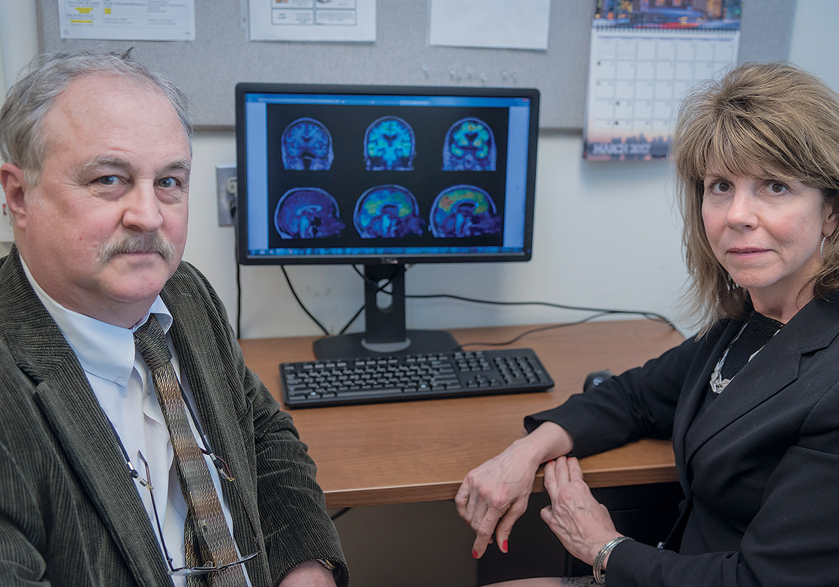 ON A MISSION: Dr. Brian R. Ott, director, Alzheimer’s Disease & Memory Disorder Center at Rhode Island Hospital, and Lori A. Daiello, research scientist and clinical research administrator, are on a mission to reduce the prevalence of Alzheimer’s.  / PBN PHOTO/­MICHAEL SALERNO