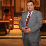 Providence City Council President Luis Aponte in the council chambers. / PBN PHOTO