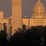 THE CONGRESSIONAL BUDGET OFFICE estimates that the GOP health plan will cut the budget deficit by $119 billion. Above: The U.S. Capitol building, from right, Washington Monument and Lincoln Memorial stand in Washington, D.C., U.S., on Wednesday, March 8, 2017. /BLOOMBERG / ANDREW HARRER