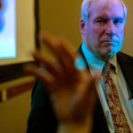 ERIC ROSENGREN, president of the Federal Reserve Bank of Boston, listens as an attendee speaks during the New York Association for Business Economics at the Harvard Club in New York,. Rosengren said that there is a great deal of uncertainty about fiscal policy, and that we are still in a risky time internationally. /BLOOMBERG ? MISHA FRIEDMAN