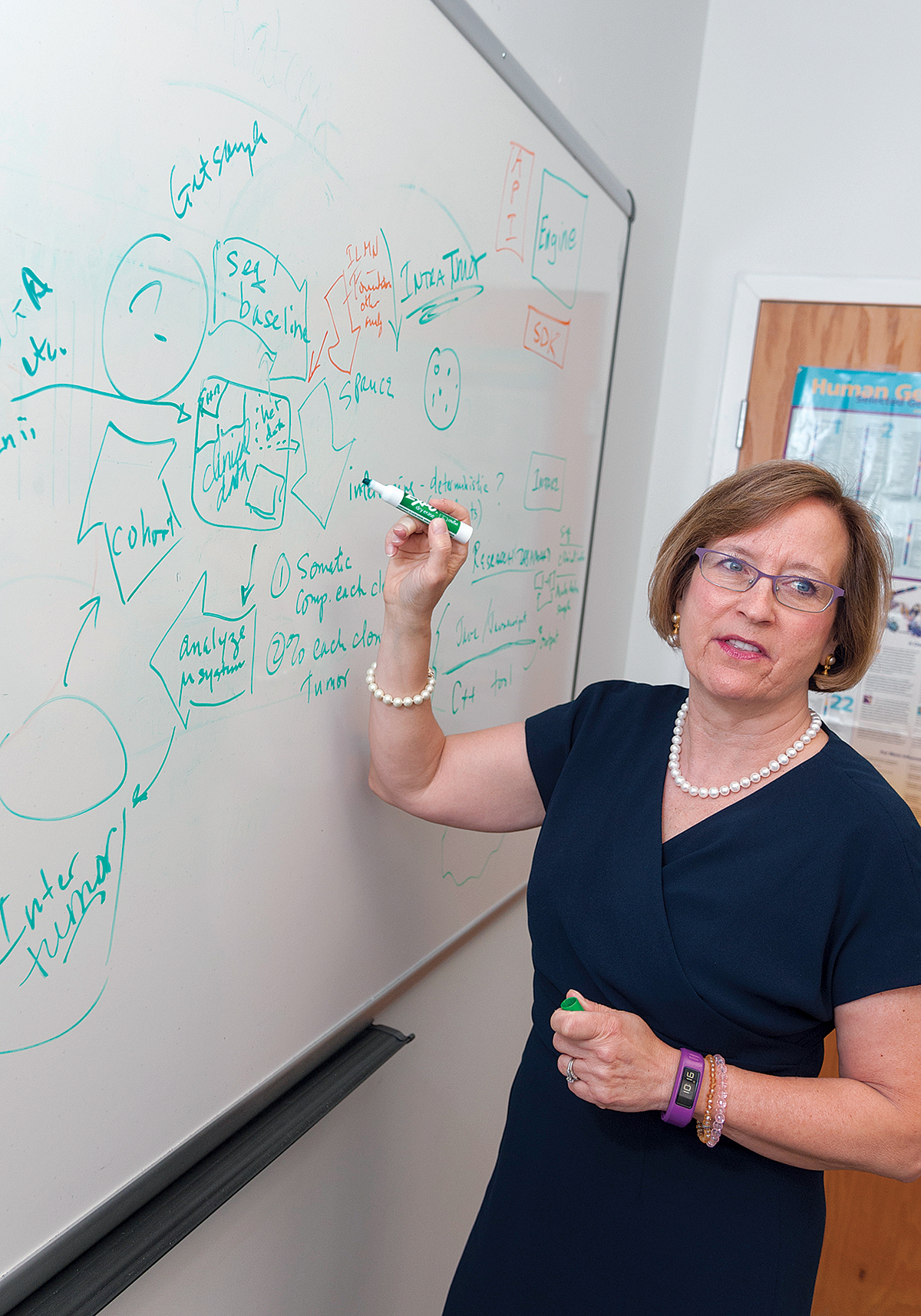GROWING THE INDUSTRY: ­Patrice M. Milos is president of Providence-based Medley Genomics, a precision health care company focusing on genomic mutations present in cancer cells. / PBN PHOTO/MICHAEL SALERNO