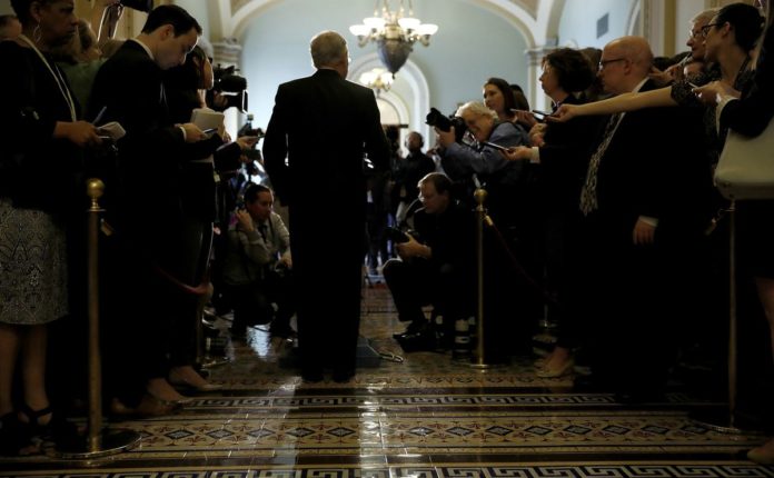 SENATE MAJORITY LEADER, Mitch McConnell put off a vote on the Republicans’ health care bill until after the July 4 recess. /bloomberg file photo/ AARON P. BERNSTEIN