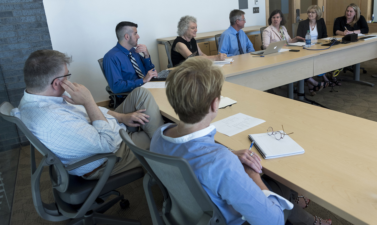 THE UNIVERSITY OF RHODE ISLAND’S Lifestyle Interventions Group, which includes subject-matter experts from a wide variety of academic disciplines, is working on several projects exploring how exercise and diet can play a part in delaying or preventing dementia. /COURTESY UNIVERSITY OF RHODE ISLAND/MICHAEL SALERNO