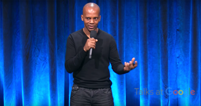 FOUNDER OF INTRACITY GEEKS, Arnell Milhouse, above speaking at a series called 