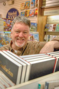 UNIQUE ANIMAL: Bob Ryan, owner of South Kingstown-based Wakefield Books, says he prioritizes in-store experiences and attracting repeat customers over online sales, which he doesn’t participate in. To accomplish this, he hires passionate readers who can “put the right book” in customers’ hands. / PBN PHOTO/BRIAN MCDONALD