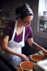 PRIME SPOT: Former North Bakery pastry chef Kelly Dull prepares pies at the Providence establishment. The bakery is an offshoot of North, one of five Rhode Island restaurants recently named to New York-based online magazine Eater’s Top 38 essential restaurants. / COURTESY PROVIDENCE WARWICK CVB