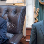 COME ON GUYS: House Speaker Nicholas A. Mattiello, left, and Senate President Dominick J. Ruggerio seem to have made a power struggle between the two General Assembly chambers take precedence over passing the state’s fiscal 2018 budget. / PBN FILE PHOTOS/­MICHAEL SALERNO