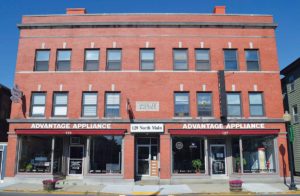 Wheeler Building, 127-129  N. Main St. (1904) PROPERTY OWNER: Grove Building Realty Trust (James P. ­Lazzara, trustee) TENANT: Advantage Appliance
