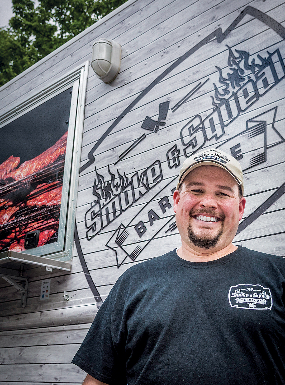 SOUTHERN FLAVOR: Adam Batchelder recently opened Smoke & Squeal Barbecue, a food truck specializing in natural, wood-fired smoked barbecue.  / PBN PHOTO/MICHAEL SALERNO