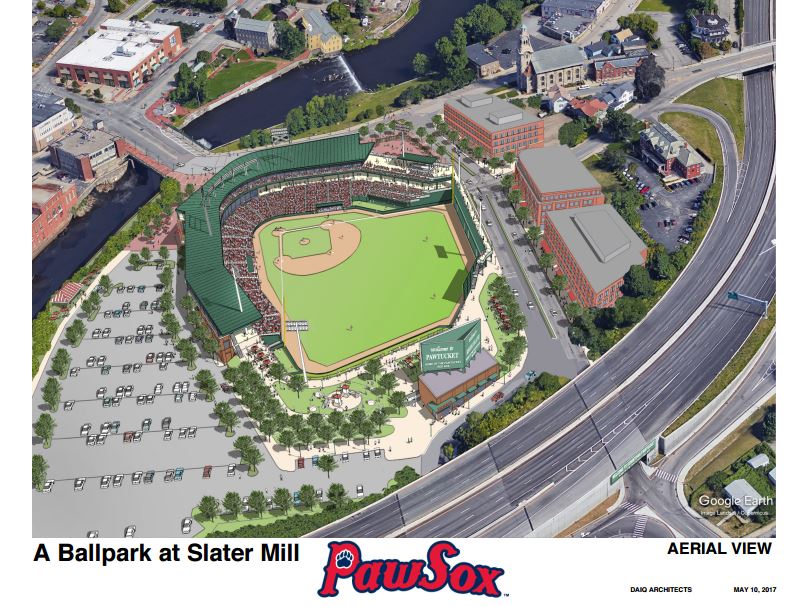 THE PAWTUCKET FOUNDATION has commissioned a report that finds a proposed $83 million ballpark for the Pawtucket Red Sox would pose a minimal financial risk for taxpayers and the team. / COURTESY PAWTUCKET RED SOX