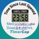 TIMER CAPS RECORD the last time a cap was opened to help people better manage their medication schedules, but some addiction-prevention programs are using them to mitigate opioid abuse. /COURTESY TIMERCAP LLC