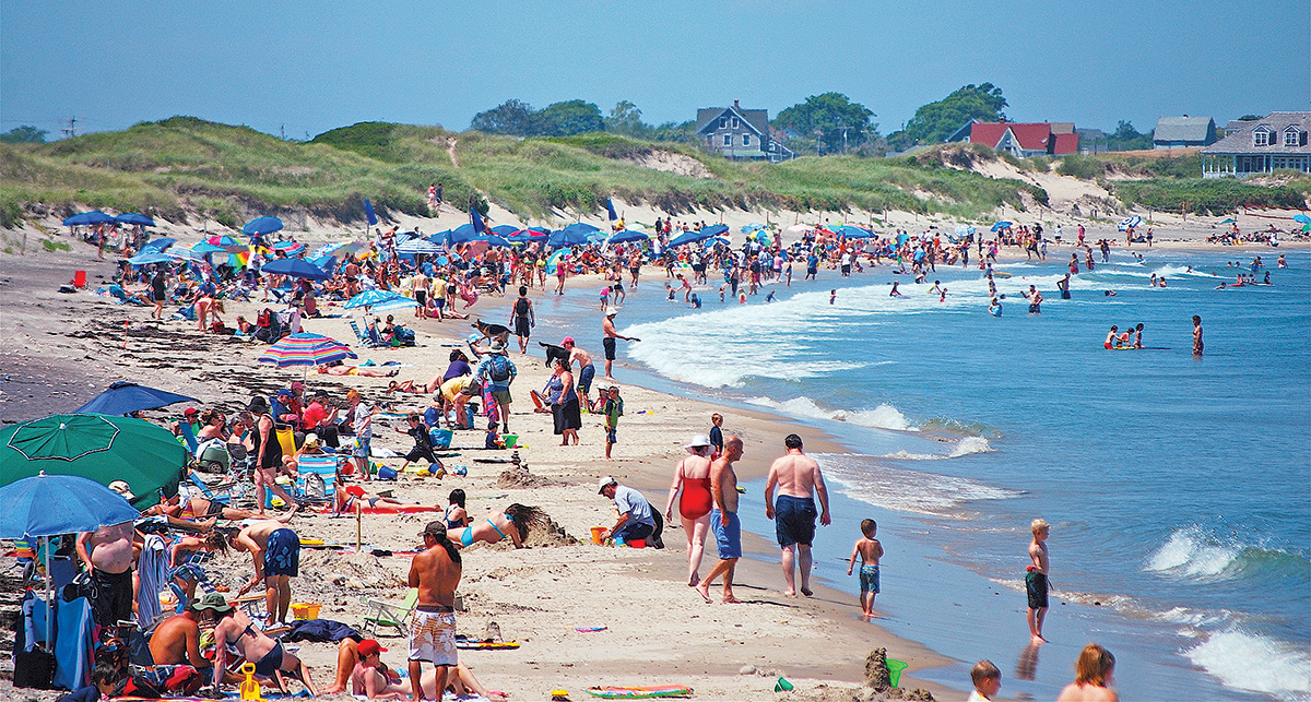 Families and tourists enjoy some beach time on Block Island. / PBN FILE PHOTO/K. CURTIS