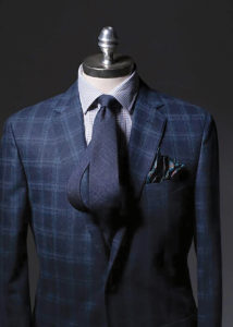 CASUAL COAT: Sports coats are suitable for more-casual business environments, specifically a classic navy, subtle plaid or micro pattern. / COURTESY MARC ALLEN FINE CLOTHIERS/IAN BARNARD