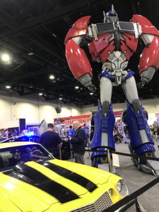 A Transformer greats guests at Hasbro's HasCon.. PBN PHOTO/NICOLE DOTZENROD