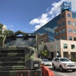 A life-sized G.I. Joe truck was parked in front of the Dunkin' Donuts Center on Sabin St. in Providence as part of HasCon. PBN PHOTO/NICOLE DOTZENROD