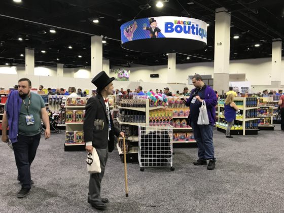 Michael Cornell, dressed as Monopoly mascot Rich Uncle Pennybags, drove from Pittsburg, Penn. for HasCon. PBN PHOTO/NICOLE DOTZENROD