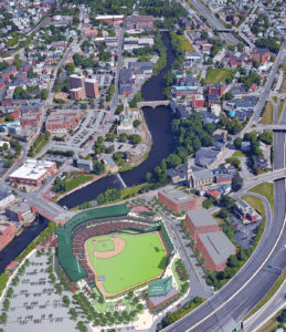 DOWNTOWN DRAW: City leaders say a new home for the Pawtucket Red Sox could help spur development throughout the downtown. / COURTESY PAWTUCKET RED SOX