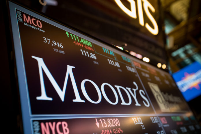 MOODY'S INVESTORS SERVICE has raised the city of Woonsocket's bond rating by three notches, reflecting the city's improved financial position. / BLOOMBERG FILE PHOTO/MICHAEL NAGLE