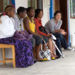 ASSISTANT PROFESSOR Caroline Kuo, right, works with a team studying the family dynamics of the HIV epidemic in South Africa. The country is one of many field sites where students in the Global Public Health master’s degree program can gain field experience. / COURTESY BROWN UNIVERSITY/ANDREW NAYSMITH,