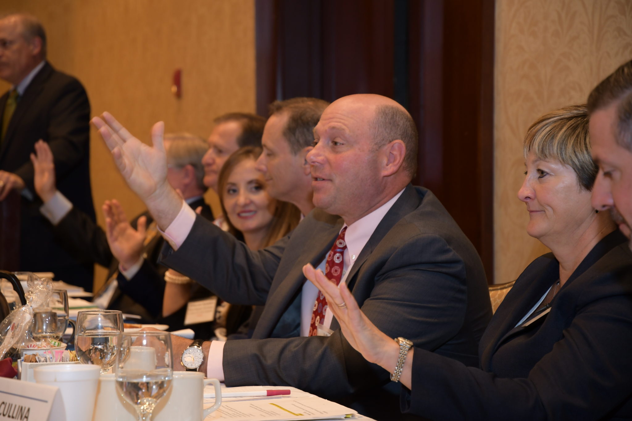 THE PBN CYBERSECURITY SUMMIT took place Tuesday at the Crowne Plaza Providence-Warwick. Above, Jeffrey Ziplow, cybersecurity risk assessment partner with BlumShapiro, addresses the crowd./ PBN PHOTO/ MICHAEL SKORSKI