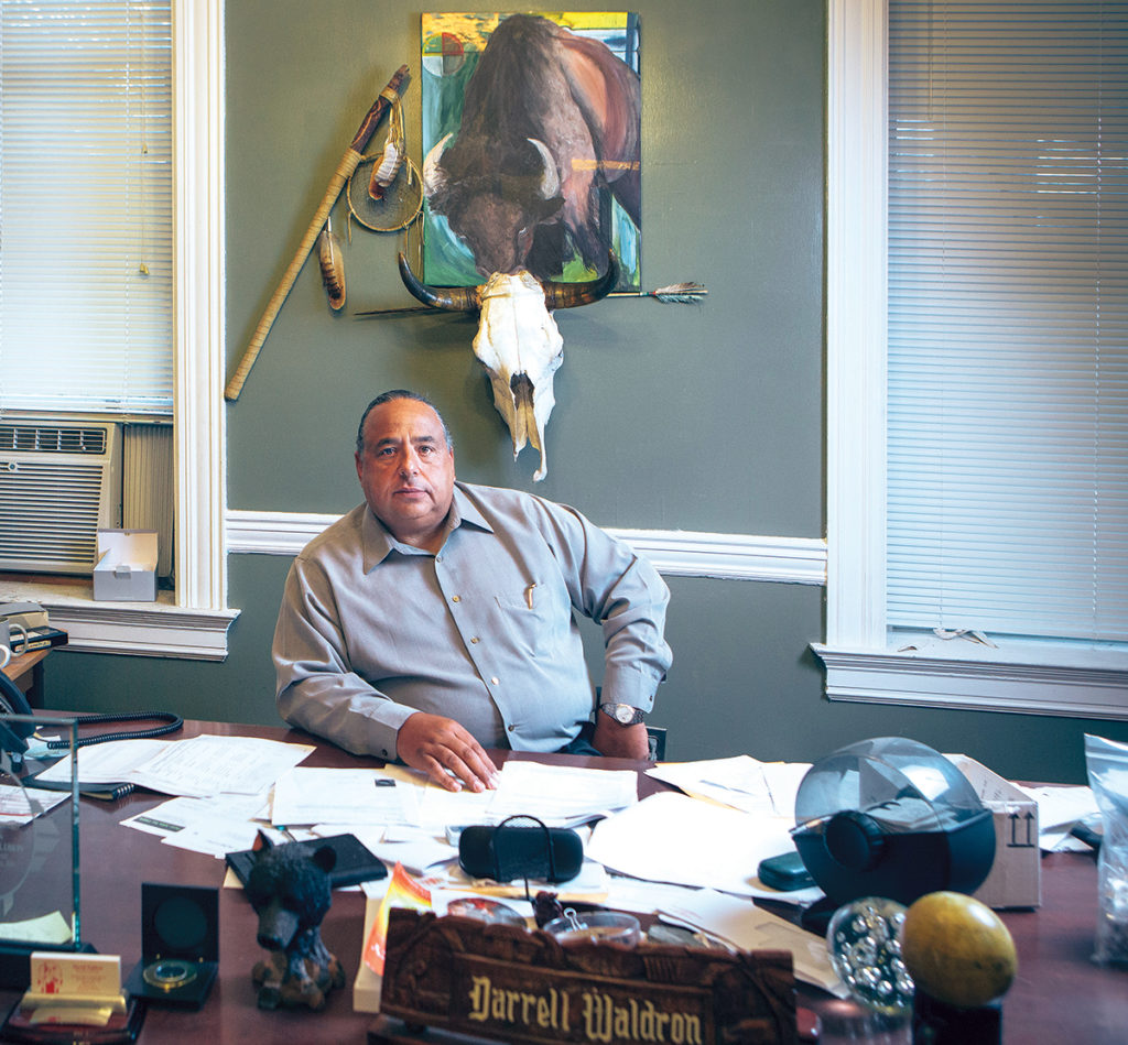 WISH LIST: Darrell Waldron, a multitribal Native American and executive director of the Rhode Island Indian Council, would like to see the state prioritize Native Americans for road construction, stonework, and parks and recreation jobs. / PBN PHOTO/RUPERT WHITELEY